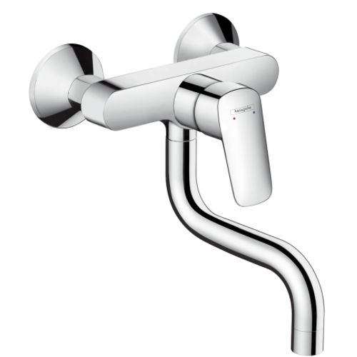 Hansgrohe-HG-Spueltischmischer-Logis-M31-Wandmodell-1jet-chrom-71836000 gallery number 1